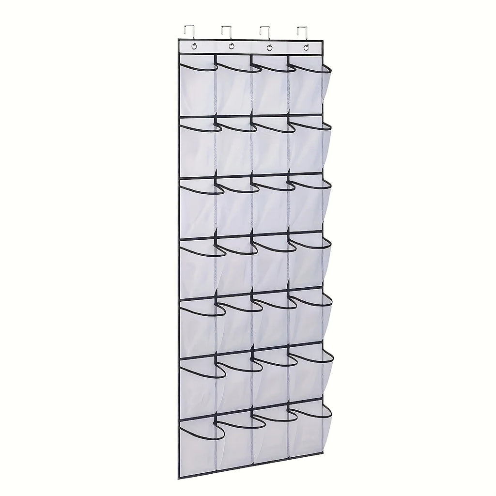 1pc 14/28/40-Grid Transparent Fabric Hanging Organizer Foldable Storage Bag For Shoes Underwear | 24-hour Shipping
