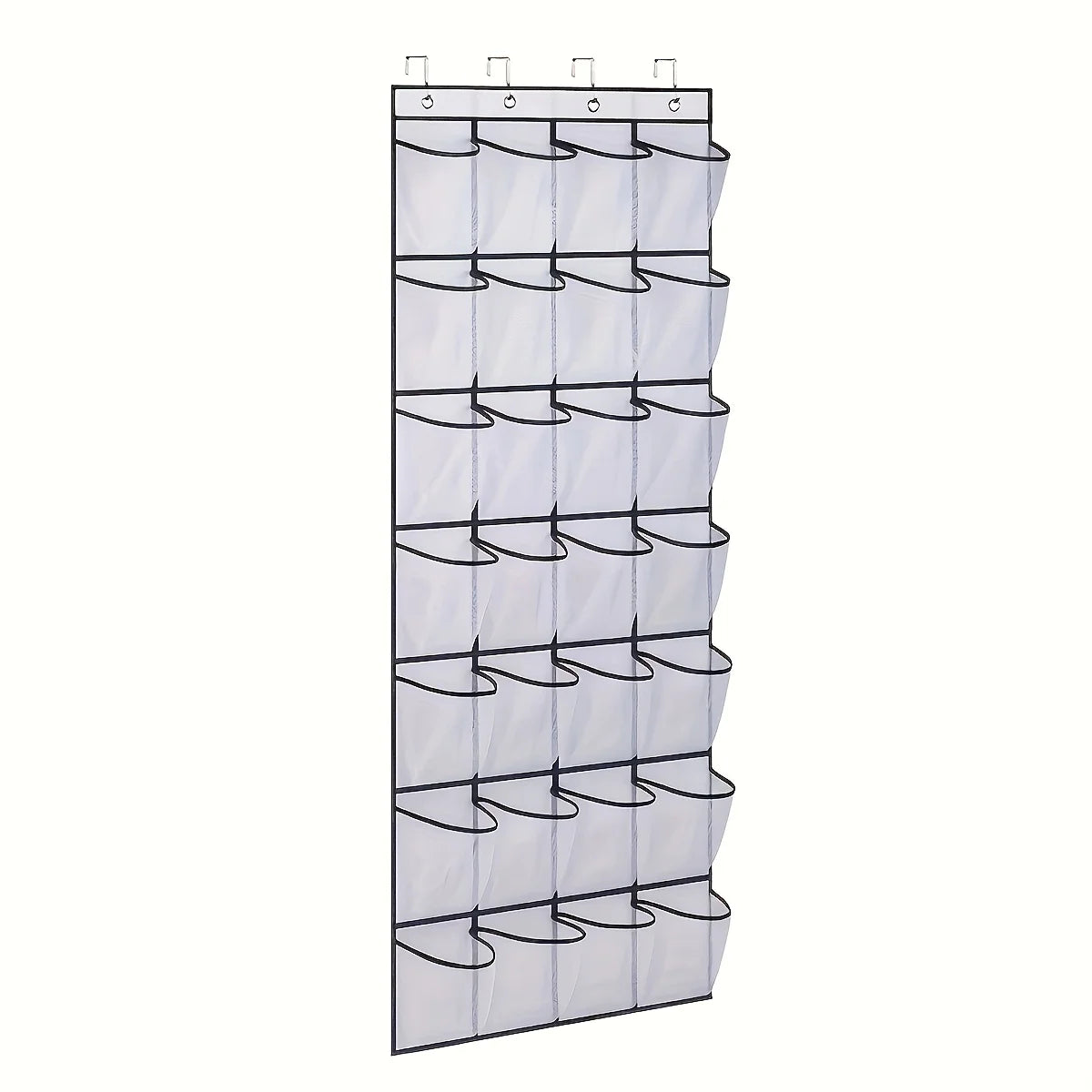 1pc 14/28/40-Grid Transparent Fabric Hanging Organizer Foldable Storage Bag For Shoes Underwear | 24-hour Shipping