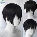 Anime Tobio Kageyama Cosplay Wig Teenager Short Black Layered Texture Cut Heat Resistant Synthetic Hair Younger Wigs + Wig Cap