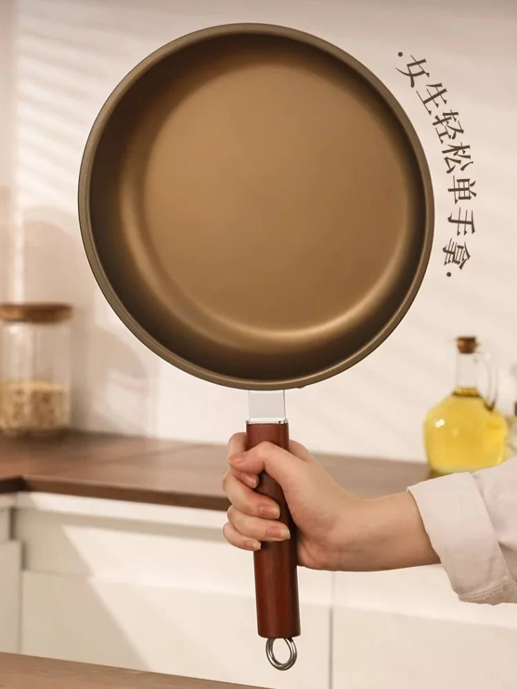 28cm 30cm Titanium Pan Non-stick Frying Pan Household Wok Steak Frying Pan Induction Cooker Gas Stove Special Wok Frying