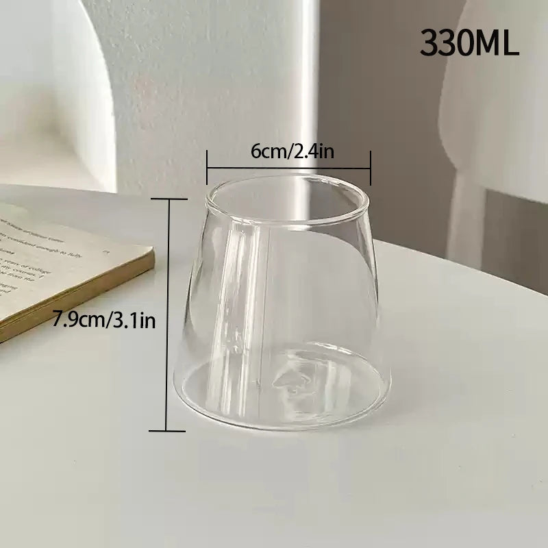 1/2pcs Mountain Glass Cup Whiskey Glass Transparent Guanshan Water Cup Beer Wine Bottle Milk Coffee Mug Aesthetic Cup
