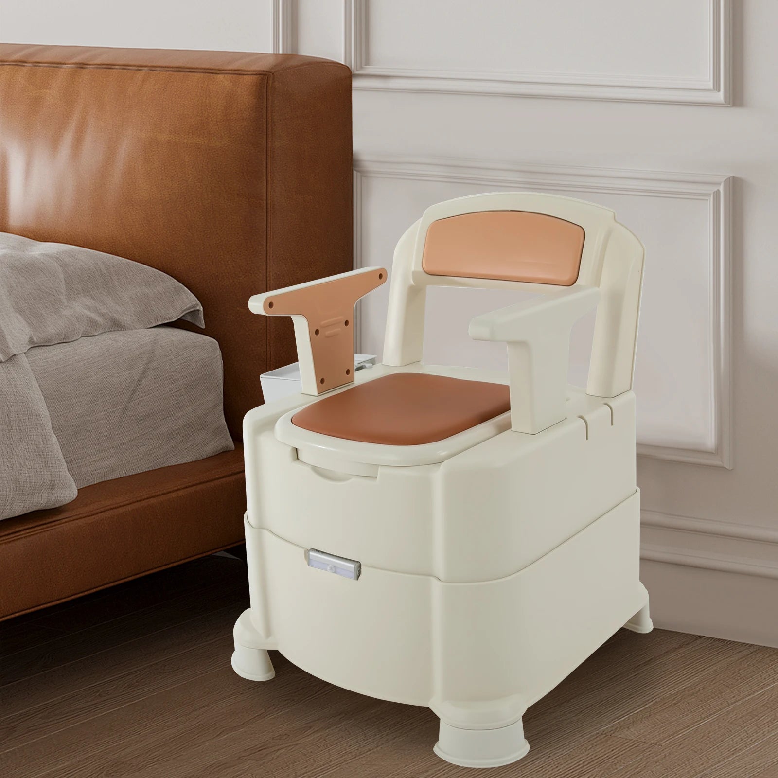 Toilet With Sensor Night Light,bedside Toilet With Maximum Load 200kg, Portable Toilet