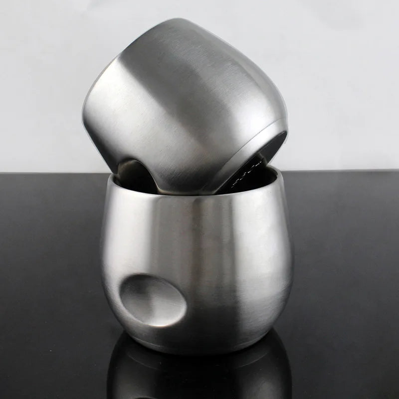 New Creative Espresso Cup 304 Stainless Steel Double Wall Coffee Cup Office Home Insulation Tea Cup Insulation Coffee Cup