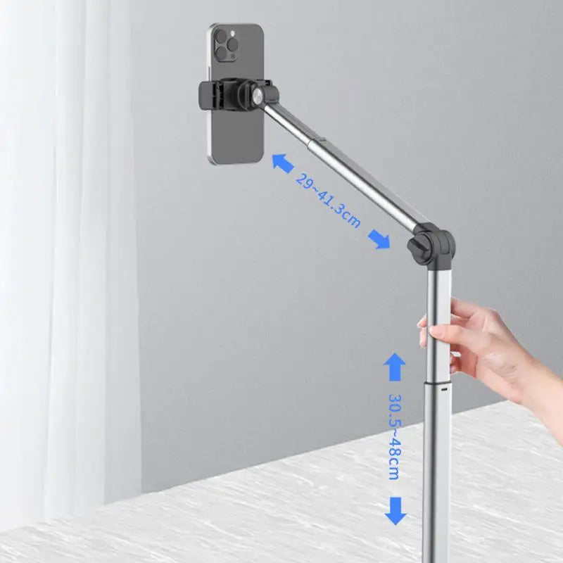 Overhead Mobile Phone Mount Tripod Holder 360 Degree Rotating Aluminum Desktop Stand For Vlogging Photography Online