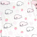 Sesame baby seal cute bed blanket flannel sherpa dormitory nap sofa autumn and winter warm blanket