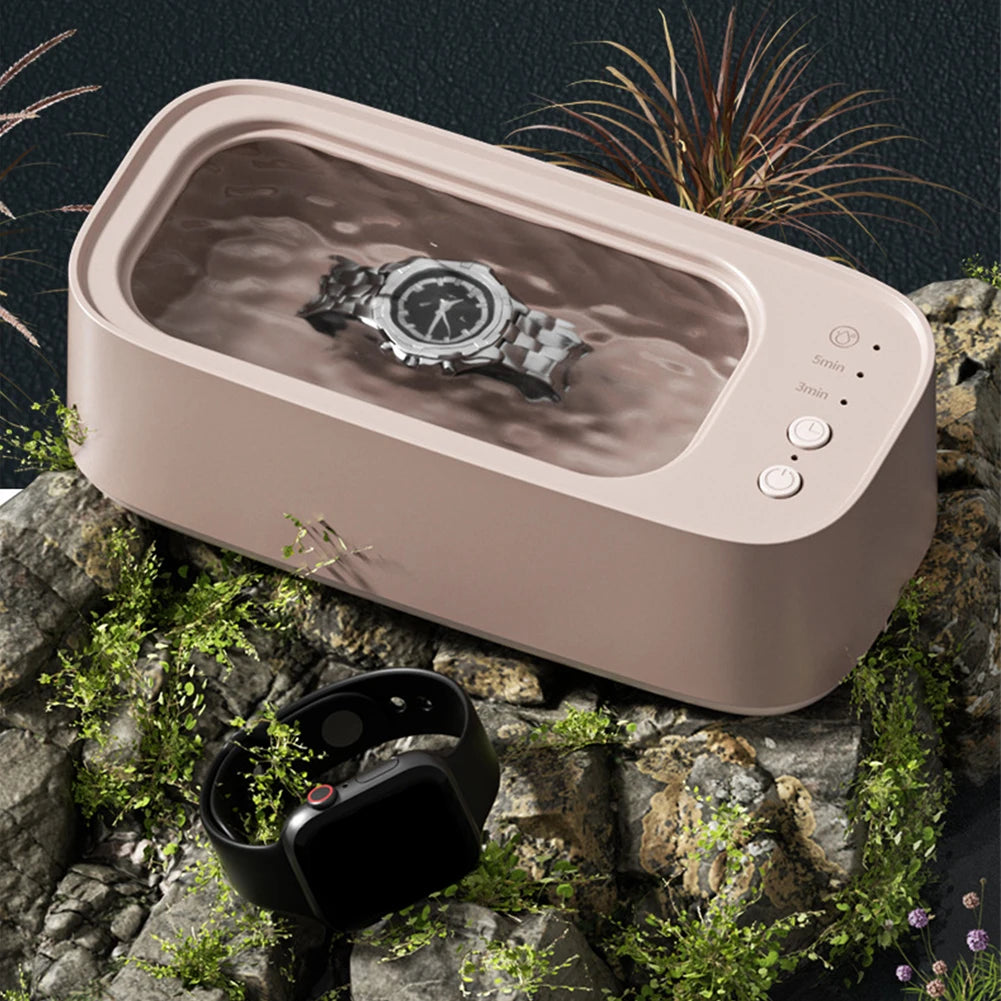 360 Degree Cleaning Machine Cleaners 45KHZ Multi Function with 500ML Sink for Eyeglass/Braces/Comb/Razor/Makeup Brush