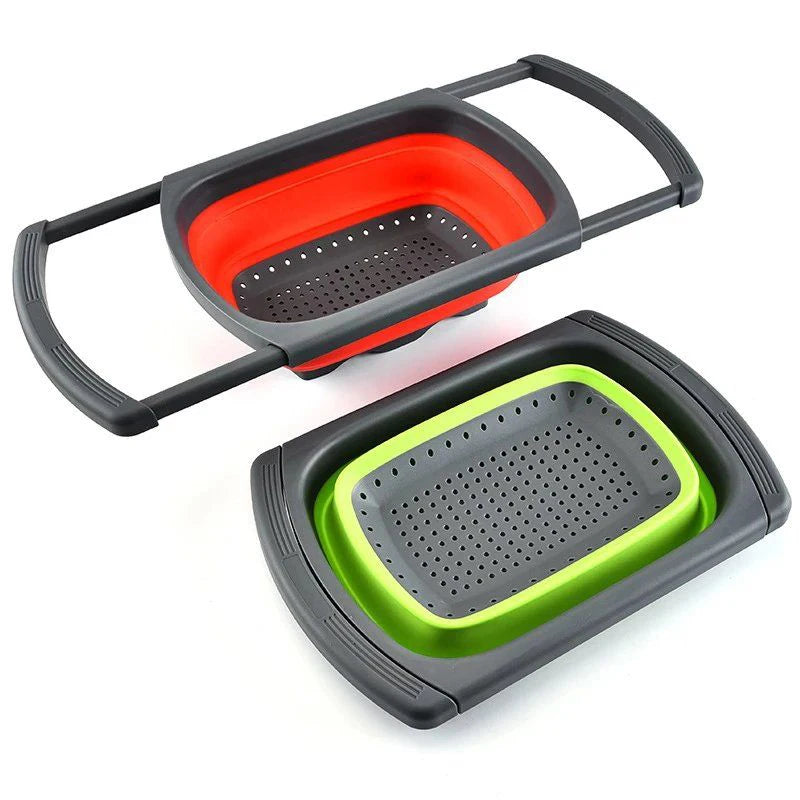 Handles Colander Strainer Over The Sink Vegetable Fruit Colanders Strainers Collapsible Colander With Extendable