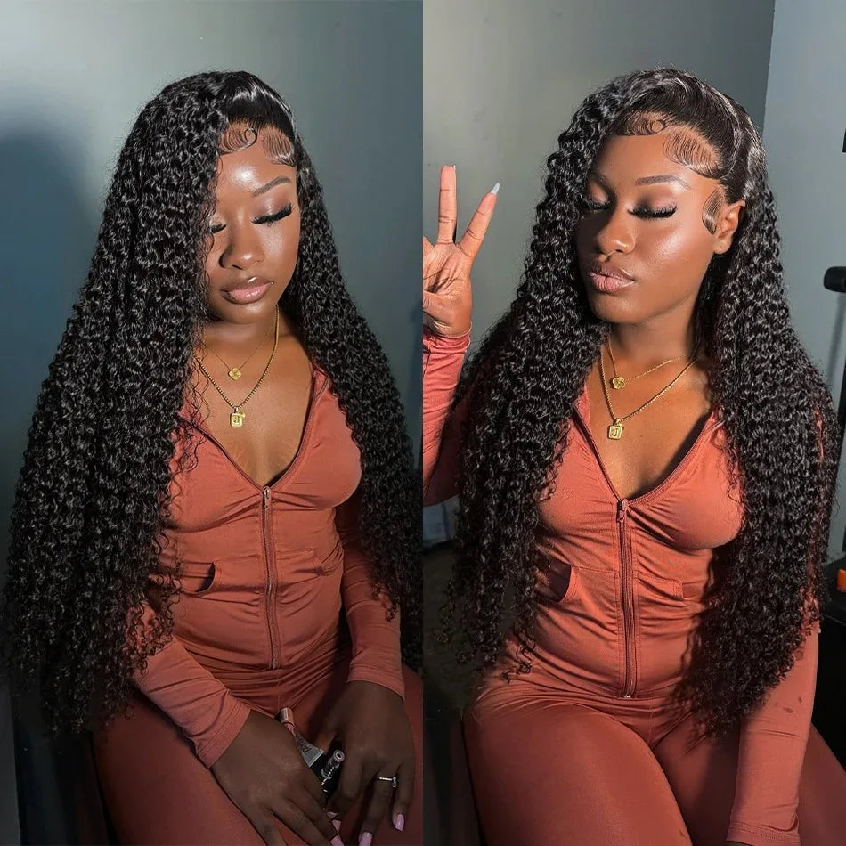 GOWIK Remy 30 32 32Inch Deep Wave Human Hair Bundles Brazilian Unprocessed Weaving Curly Hair Bundles 1 3 4 Extensions Deals