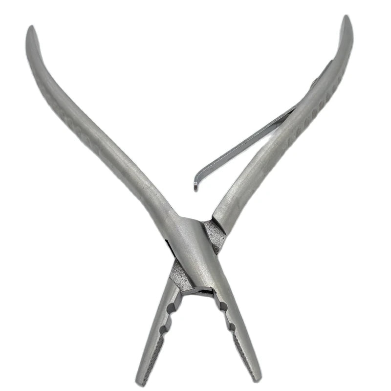 3 type 7 inch Silver Stainless Steel Clamp Hair Extension Plier with two holes Keratin Hair Extensions Removal Tools