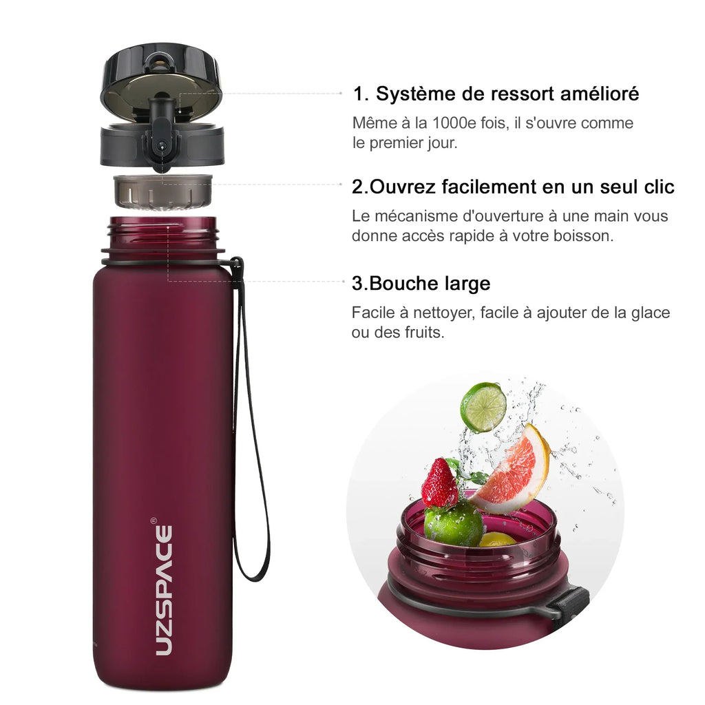 Sports Water Bottle Tritan Plastic Drink Bottle water BPA Free hydro flask Shaker Outdoor Travel Portable Leakproof Drinkware