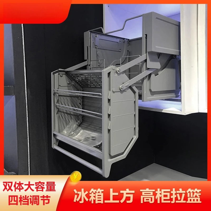 Cabinet Organizer Large Capacity Pull-Down Storage	Cabinet Shelf Dish Spice Rack Inner Space Saver Wall-mounted Pull-Out Shelf