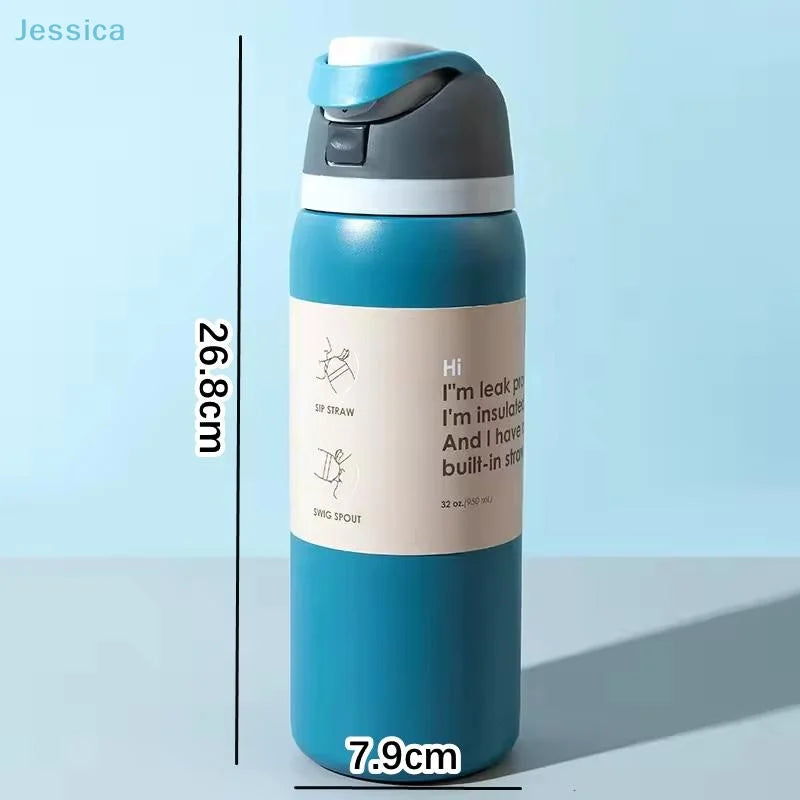☆Stainless Steel Thermal Mug Portable Sports Water Bottle Thermos Vacuum Flasks & Thermoses Water Bottle