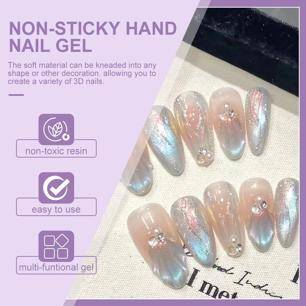 Quick Building Extesion UV Gel Set Non Stick Hand Carve Patterns Gel for Manicure 3D Art DIY Nails Tip Extesion Engraving Tools