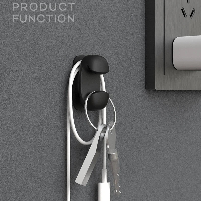 Multifunctional Kitchen Storage Hook Rice Cooker Spoon Holder Organizer, 6 Colors Available, All-in-one Cable & Key Storage Rack
