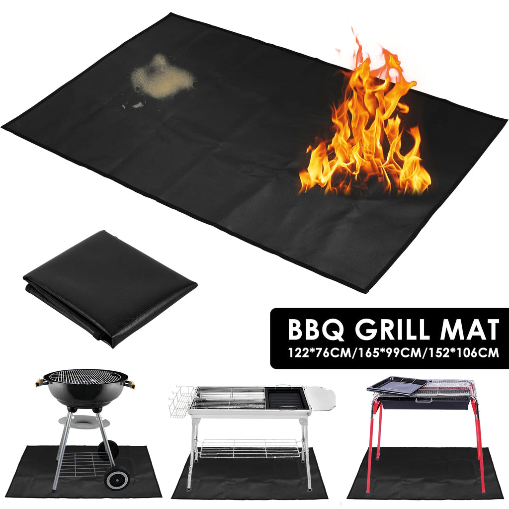 BBQ Mat Non-stick Grill Mat Heat Resistant Fireproof Grill Mat Outdoor Baking Kitchen Barbecue Tool Cooking Reusable Grill Pads