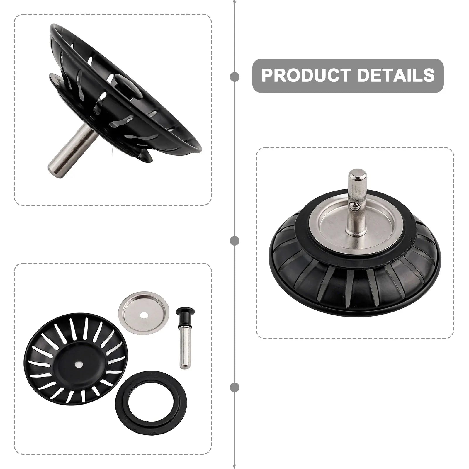 Kitchen Sink Strainer Replacement Waste Filter Basin Strain Drainer Filter Plug Kitchen Sink Accessories
