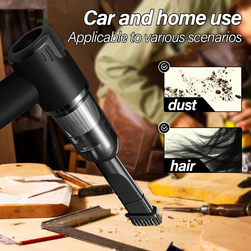 Handheld vacuum cleaner, two-in-one [blow|suck] portable small vacuum cleaner, dual-use for car and home|wet and dry