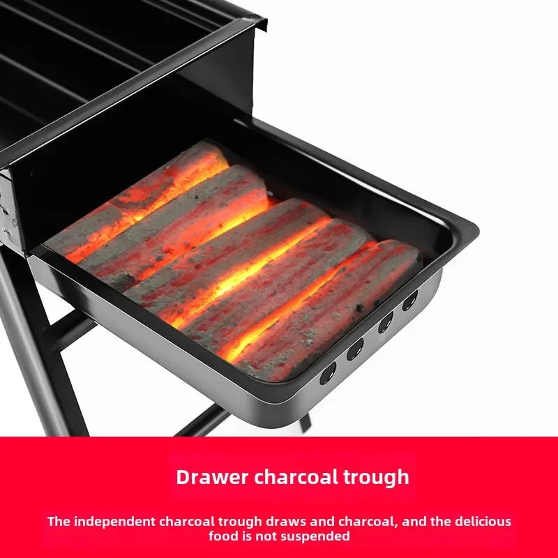 Barbecue Stove, Household Charcoal Stove, Smokeless Barbecue Stove, Outdoor Portable Carbon Grill, BBQ Foldable Charcoal Stove