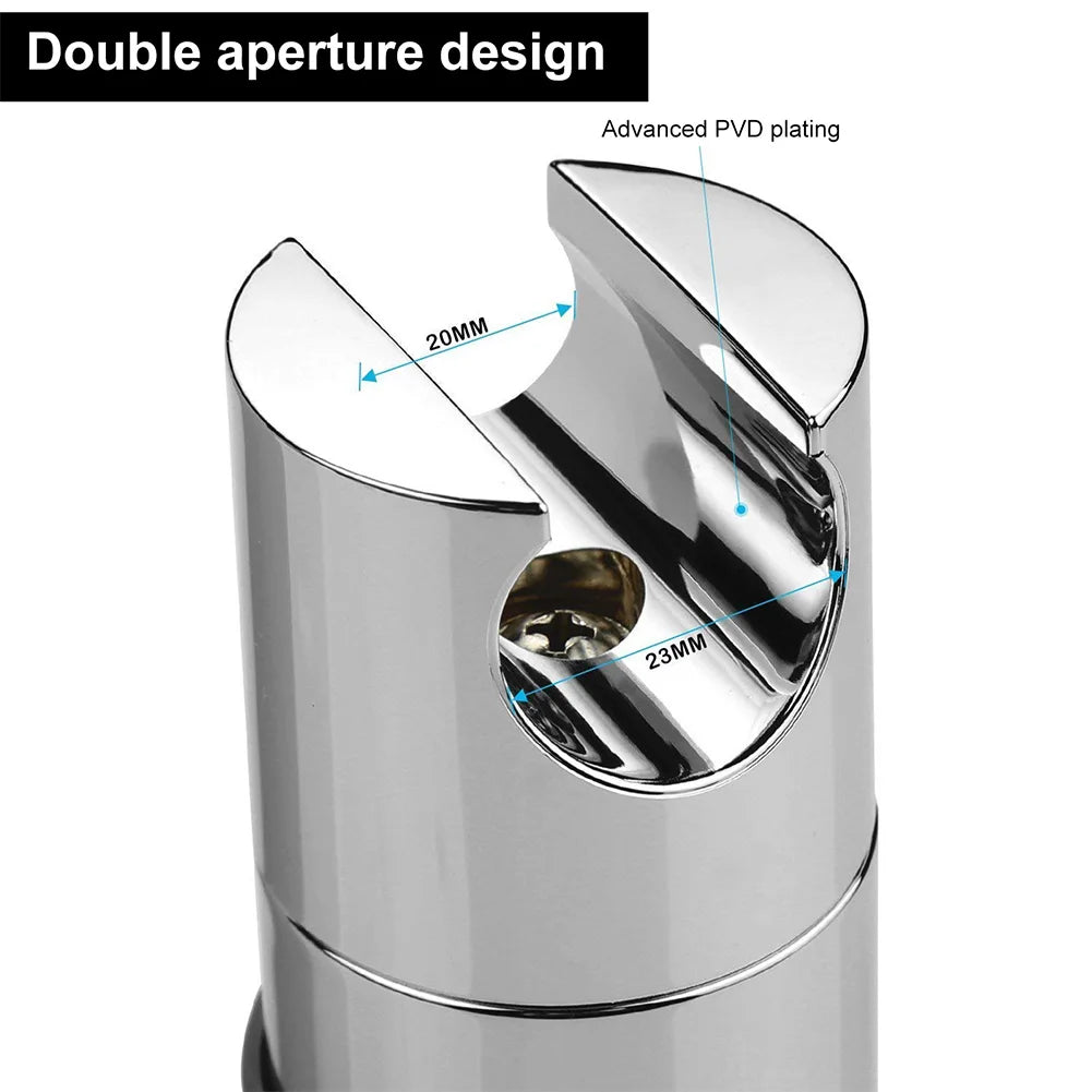 Universal 18-25mm Hand Shower Rail Slider Clamp Shower Slide Rail Bar Holder Adjustable Shower Head Holder Bathroom Accessories