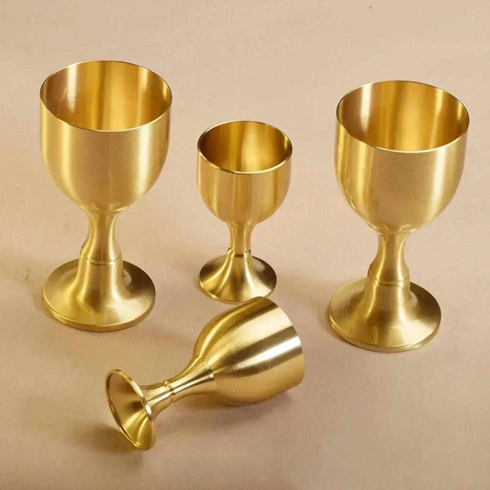 15ml/30ml Vintage Brass Wine Glass Drinking Liquor Tumbler Cup Mug For Party Bar Wine/Beer/Juice Goblet Beverage Drinkware
