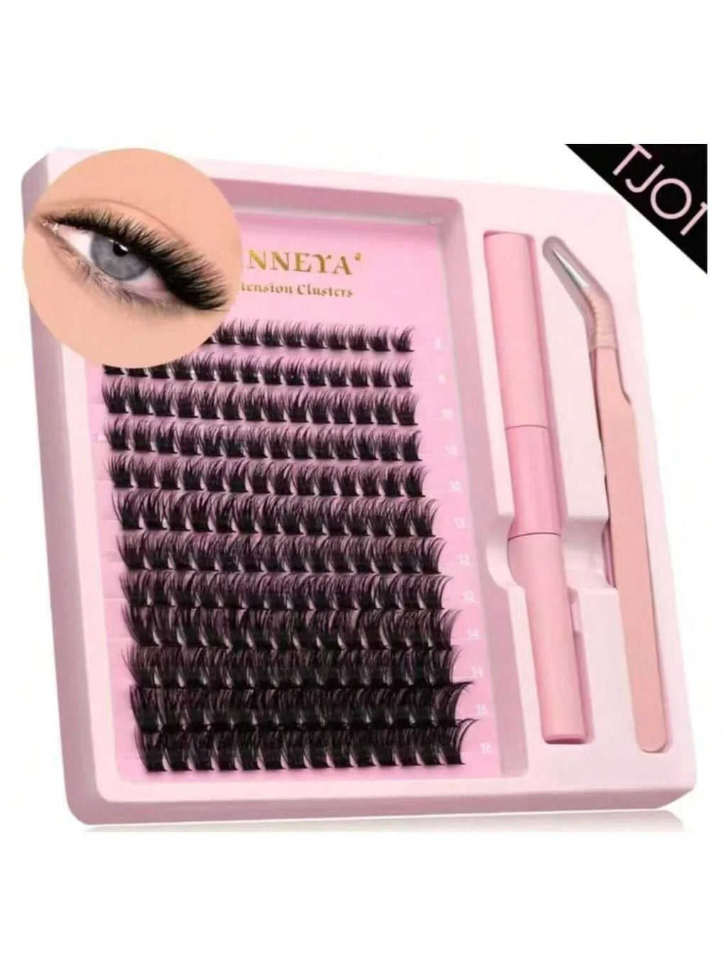 Lash Clusters Kit, Lash Clusters Natural Eyelash Clusters, 8-16mm D Curvature Cluster Lashes, Fairy Eyelash Clusters Wispy Lash