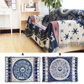 Retro Plaid Winter Cotton Linen Woven Line Blanket Sofa Towel Knit Thickened Warm Pad Mat Bohemian Boho Throw Travel Bedspread