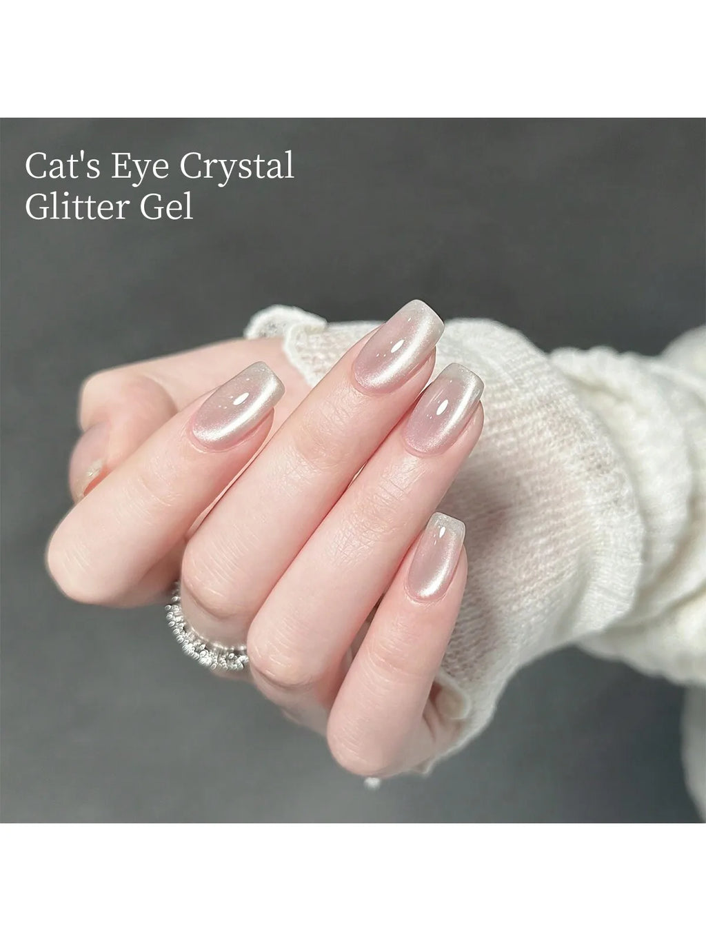 XEIJAYI 1Pc Universal Cat Eye Gel Nail Polish Bright Silver Gel Nail Polish UV/LED Lamp Needed For Women Home Salon Nail Art DIY