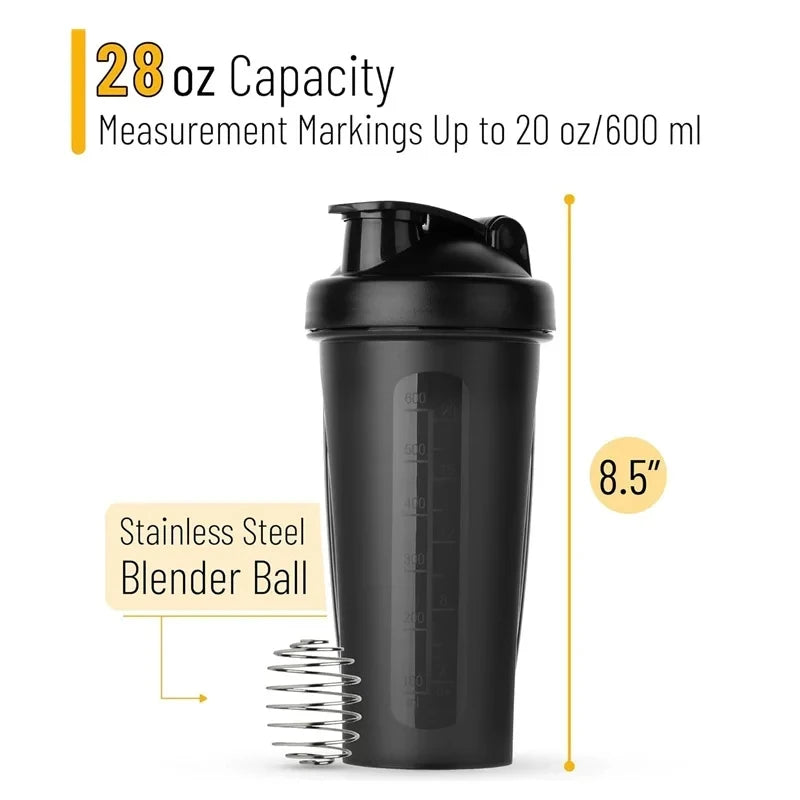 600ml Shaker Bottle  Protein Shaker Plastic Bottle Portable Fitness Bottle for Fitness Enthusiasts Athletes