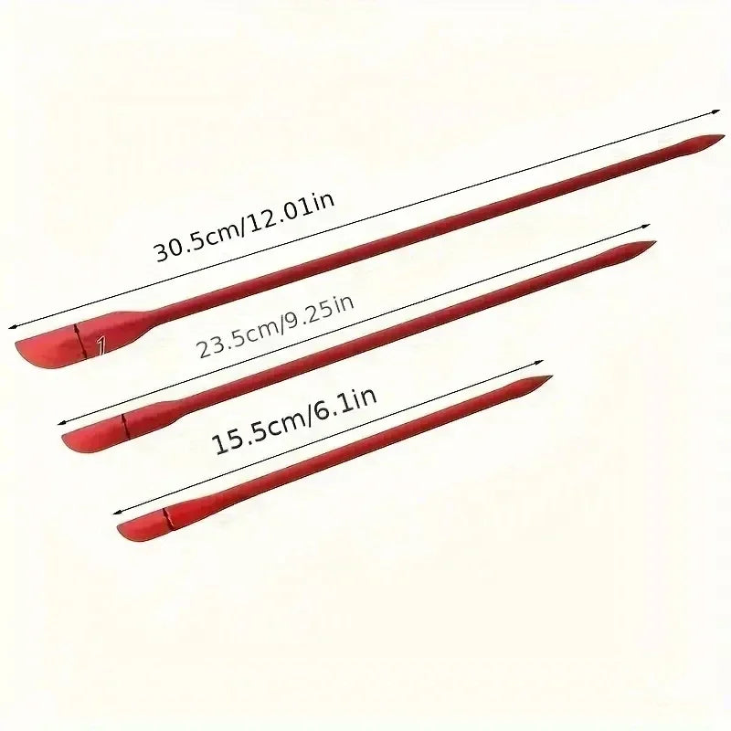 3-Pieces Mini Silicone Spatula Set - Heat Resistant, Multiple Sizes for Jar, Bottles and Kitchen - Perfect for Cooking, Baking