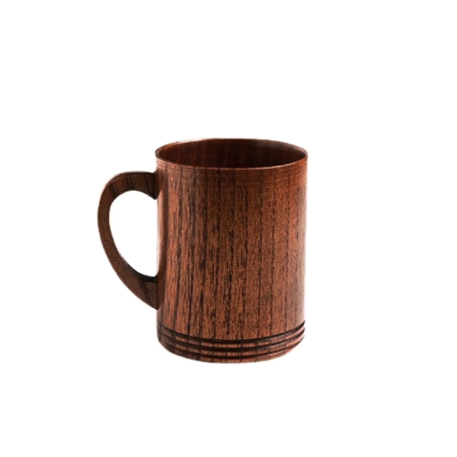 Beer Mug Wooden Coffee Mug Creative Wood Grain Mug With Handle Cup High Temperature Resistant Simple Style Light Weight
