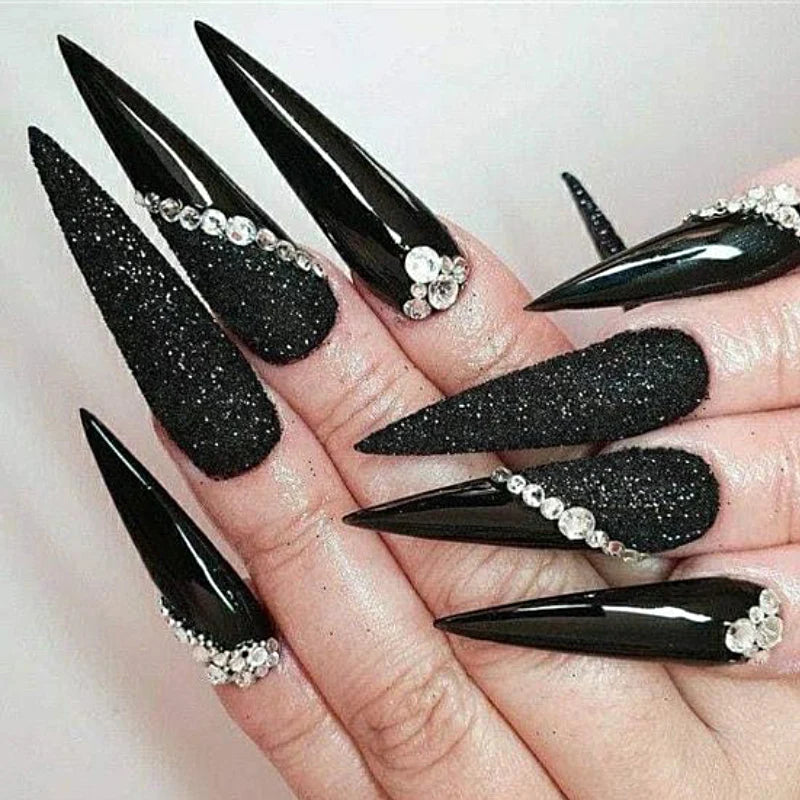 6pcs Nail Polish Glitter Fine Sand Holographic Glitter Powder Black White Reflective Pigment Flakes Powder Manicure Accessories