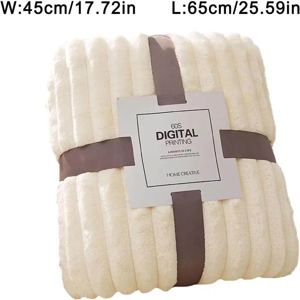 New Double Sided Warm Blanket Skin-Friendly Warm Conditioning Quilt Breathable Ultra Soft Plush Striped Blankets