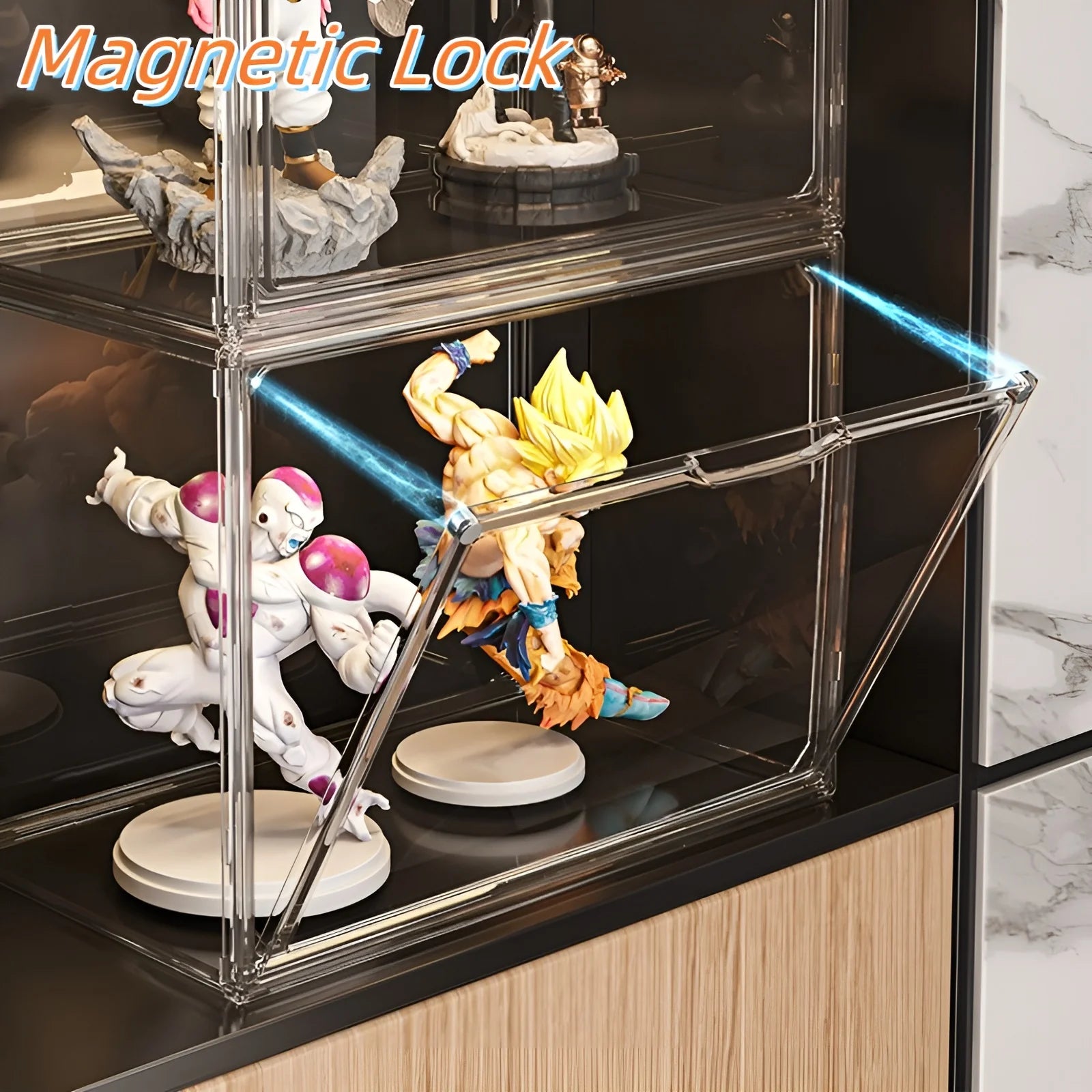 Display Case Dustproof Clear Storage Bins Containers Organizer Bag Show Box for Figures/Toys/Collectibles/Gundam/Car Model/Lego