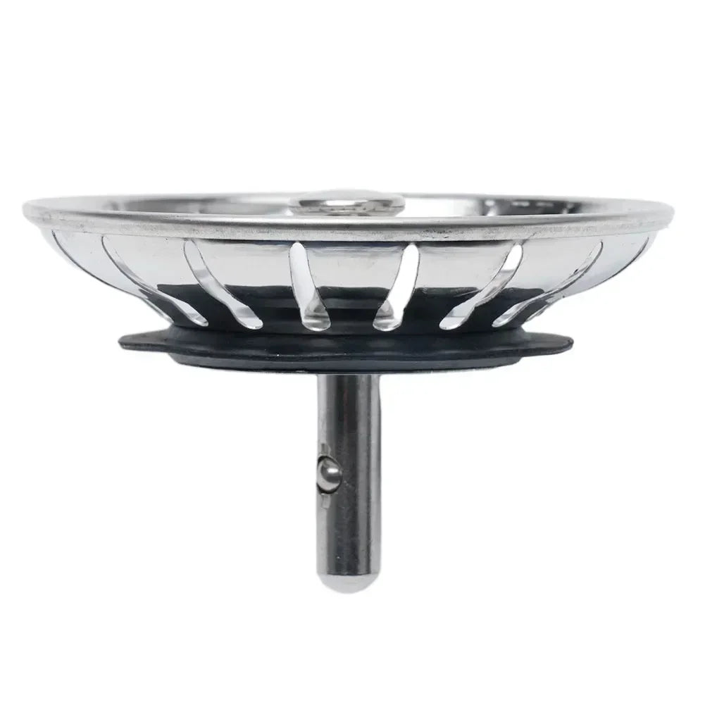 Kitchen Sink Strainer Waste Drain Filter Plug 80mm Stainless Steel Catcher Stopper Bathroom Sewer Drain Strainer