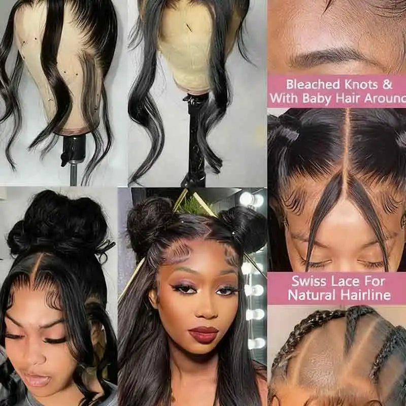 Lafino Wig 360 Full Lace Wig Human Hair Pre Plucked Hd Body Wave 230 Density Lace Wig 360 Lace Frontal Wigs Invisible Drawstring