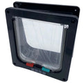 Cat Flap Door with 4 Way Security Lock Dog Flap Door for Dog Cats Kitten ABS Plastic Small Pet Gate Door Kit Cat Dogs Flap Doors
