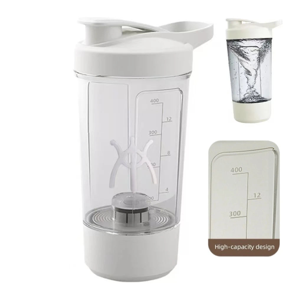 Electric Self Stirring Mug, Protein Powder Milkshake Shaker Bottle ,USB Charging Shaker Cup with Scale 15 Oz Water Cup, BPA Free