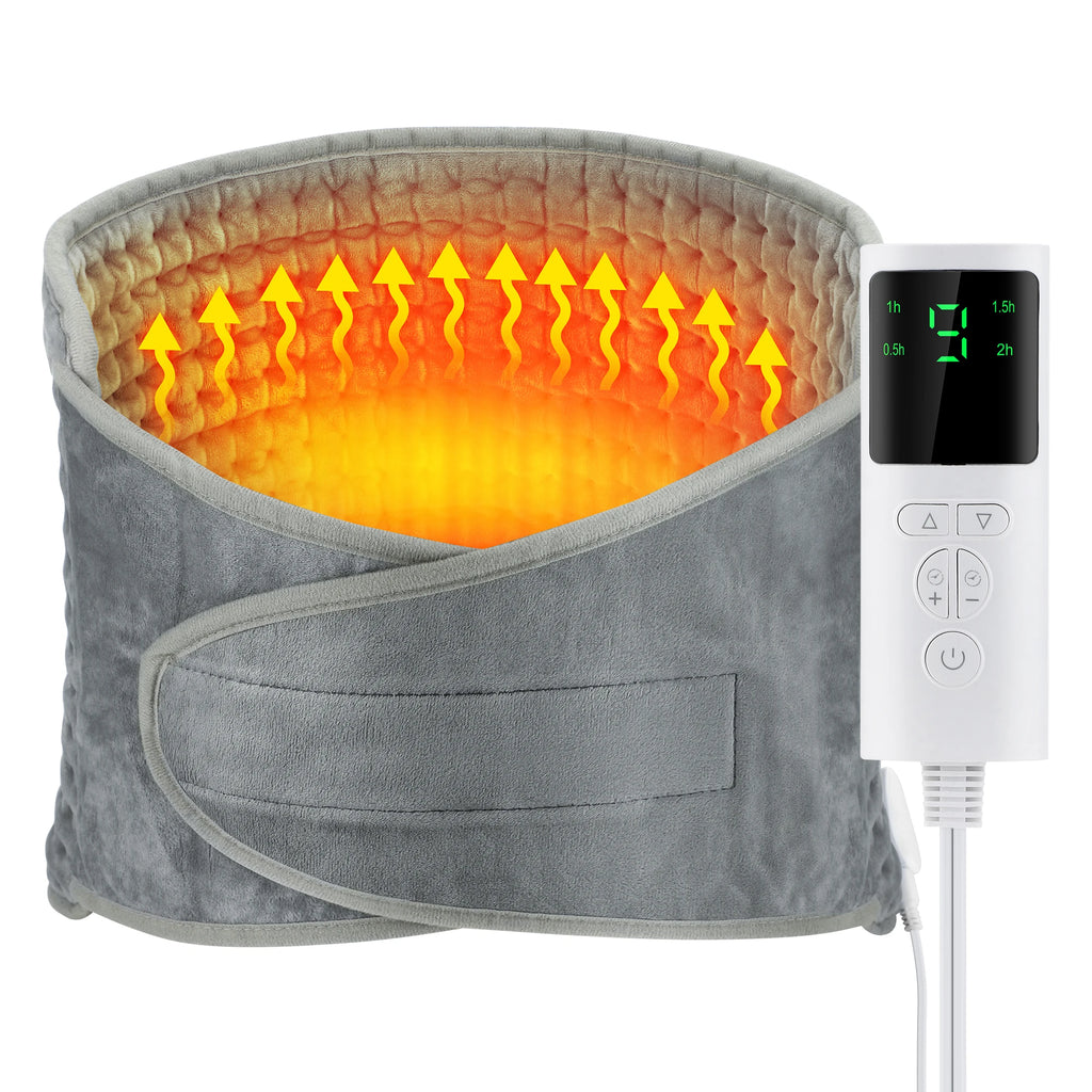 Electric Heating Waist Pad Adjustable Temperature Massage Waist Warm&Hot Compress For Abdomen Uterus Thermal Lumbar Support Belt