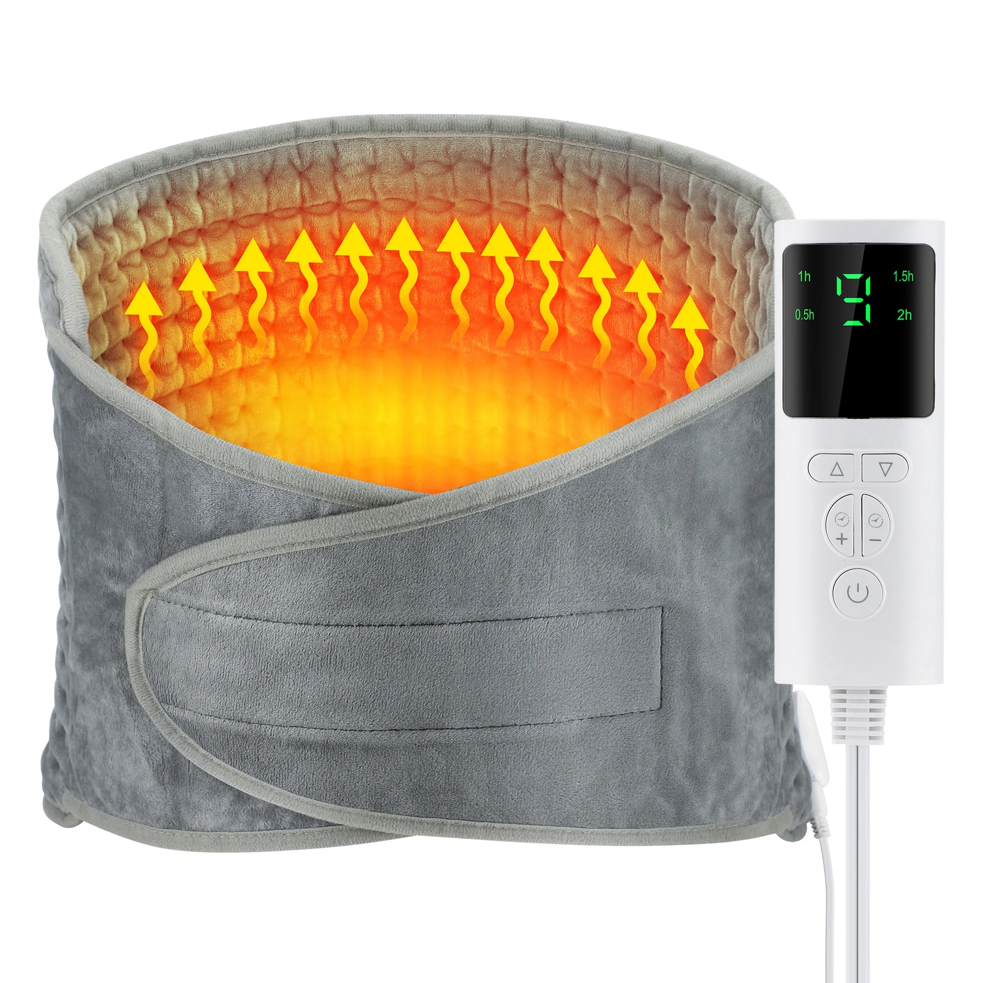 Electric Heating Waist Pad Adjustable Temperature Massage Waist Warm&Hot Compress For Abdomen Uterus Thermal Lumbar Support Belt