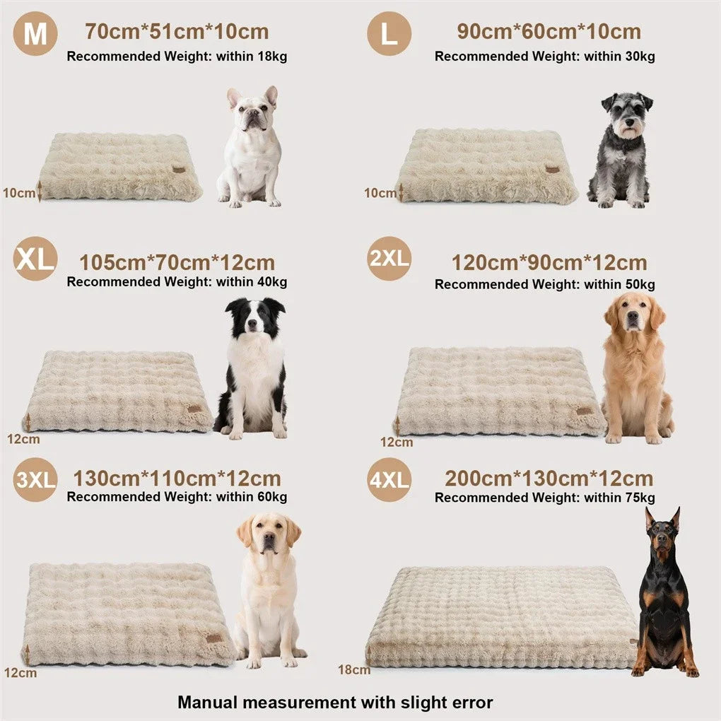 BINGOPAW Ultra-soft Dog Bed Pet Cozy Sleep Bed Cat Calming Bed Cushion Cover With Removable Cover Machine Washable