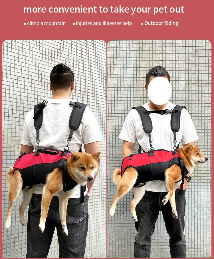 Dog Out-of-Town Shoulder Bag With Cross-Hugging Design Multi-Functional Parachute Bag With Shoulder Straps Pet Portable Four-Leg