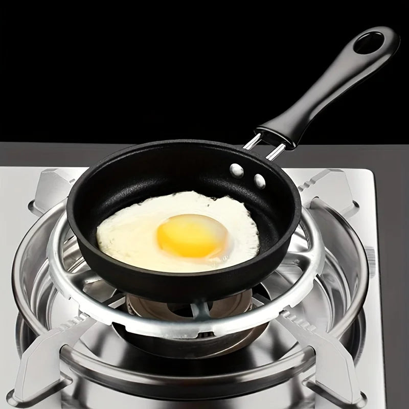 1pc Mini Nonstick Cast Iron Skillet with Pink Handle - Portable Omelette Pan for Induction & Gas Cooktops, Ideal for Breakfast