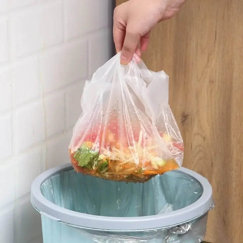 30/60/90PCS Anti-Clogging Kitchen Sink Drainage Bags Disposable Leftover Vegetable Waste Bag Stand-Up Foldable Sink Strainer Bag