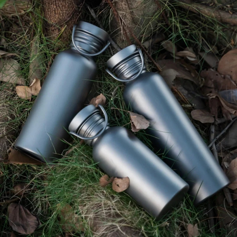 500 600 750ml Titanium Water Bottle Tumbler Outdoor Cycling Titan Drink jug Lightweight Ti Travel Mug Flasks Bucket 25oz Canteen
