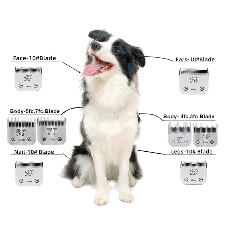 Pet Dog Hair Trimmer Grooming Clipper Blade For Most Andis,Oster A5 & 76 ,Wahl KM 10 ,Moser Animals Clippers