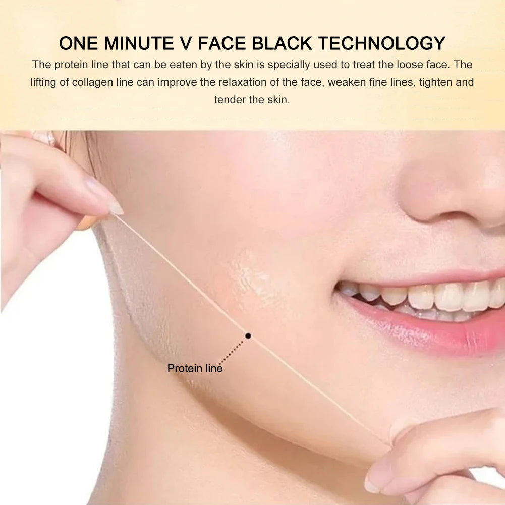 50Pack 12Pcs/Pack Collagen Face Lifting Thread Protein Skin Absorbed Lines No Needle Anti Aging Collagen Facial Thread Beauty