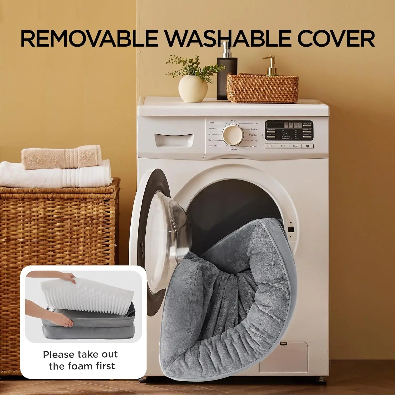 Medium Size Winter Waterproof Orthopedic Dog Bed Washable Pet Bed with Removable Cover Joint Pain Relief Sofa for Cats And Dogs
