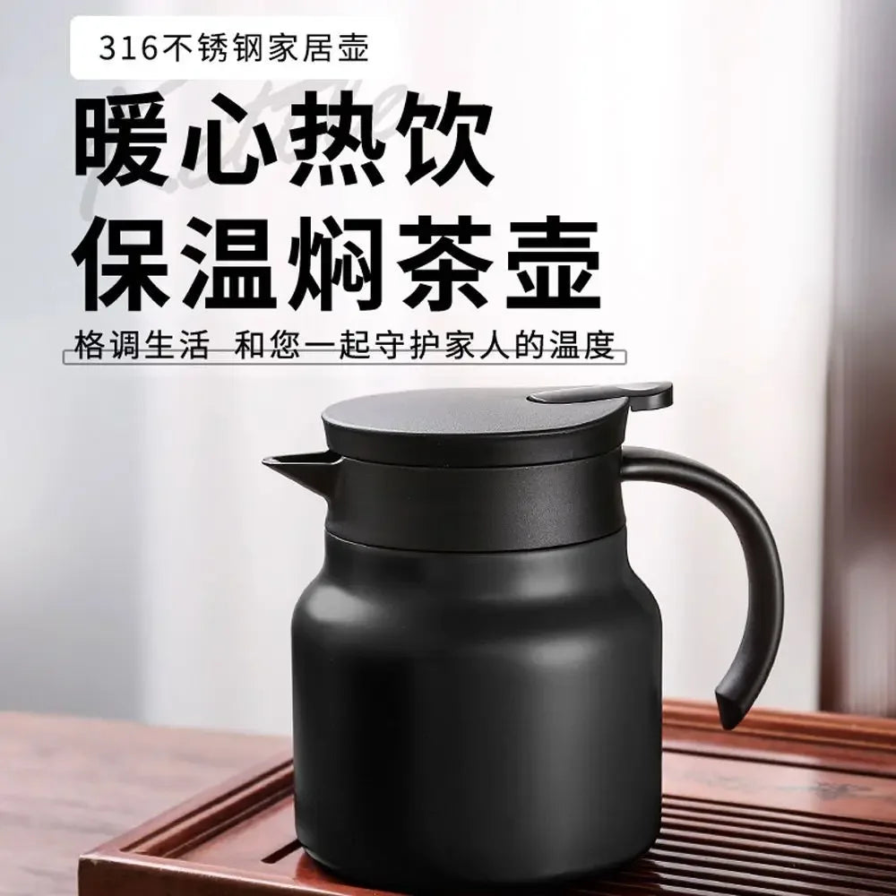 Stainless steel stewed teapot household large capacity with tea insulation kettle outdoor tea kettle coffee pot