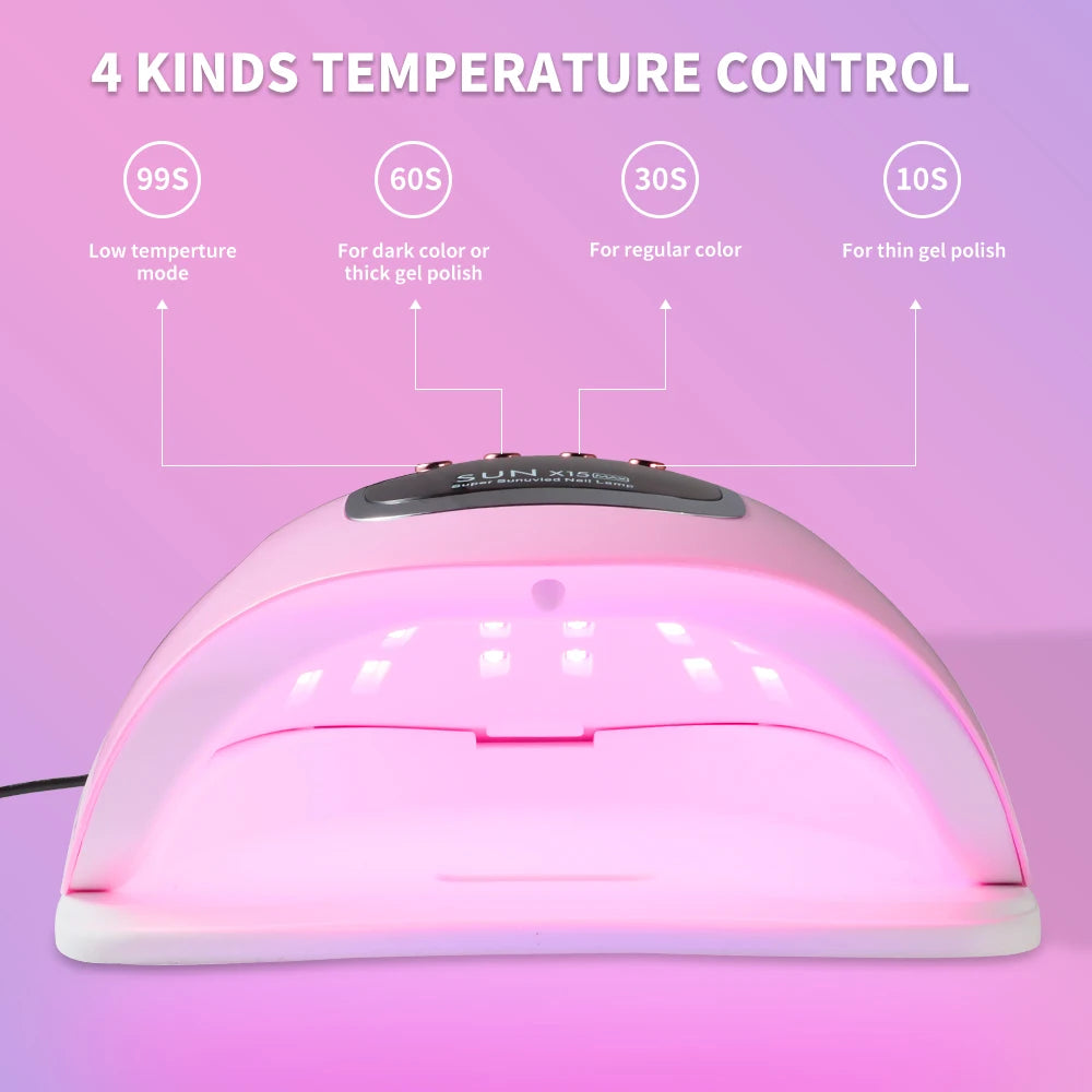 SUN X15 MAX Nail Art Lamp 66 UV LED Professional Gel Polish Dryer With 4 Timer Auto Sensors For Nail Salon Tools