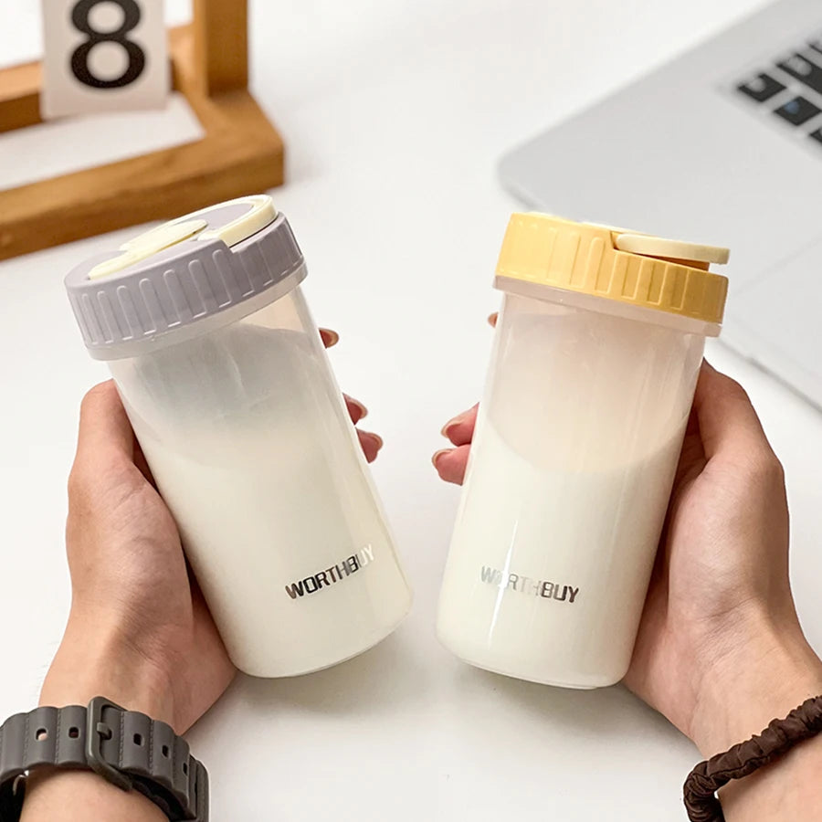 Clear Plastic Water Cup Tumbler Outdoor Portable Heat-Resistant Drinking Cup For Students Leak Proof Juice Beverage Coffee Cup